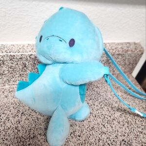 Blue dinosaur purse